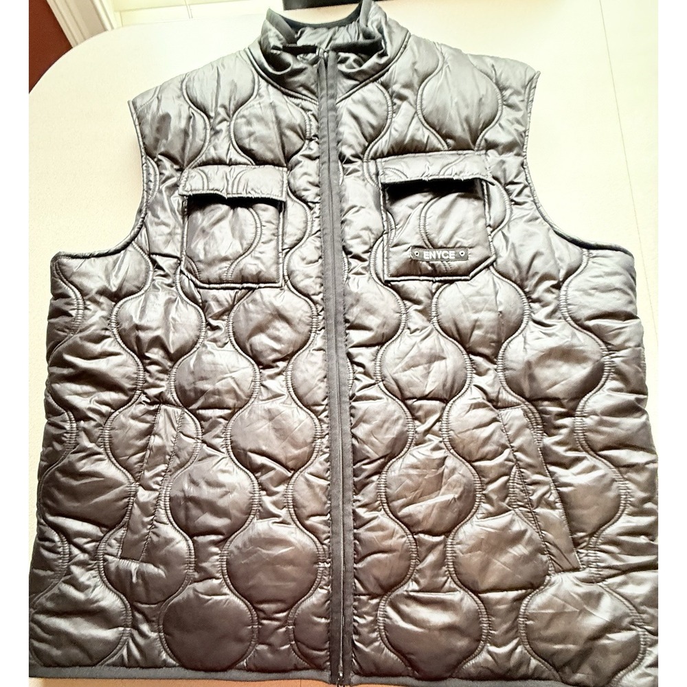 Vintage 90's Y2K Enyce Quilted Puffer Vest Size 3XL Urban Streetwear Hiphop Rap